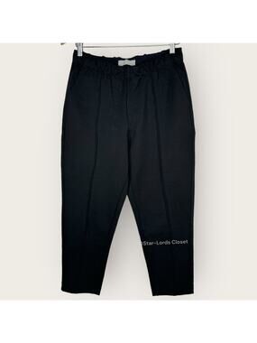 Everlane The Dream Pants | Medium | Black Knit Pintuck Tapered Leg Minimalist